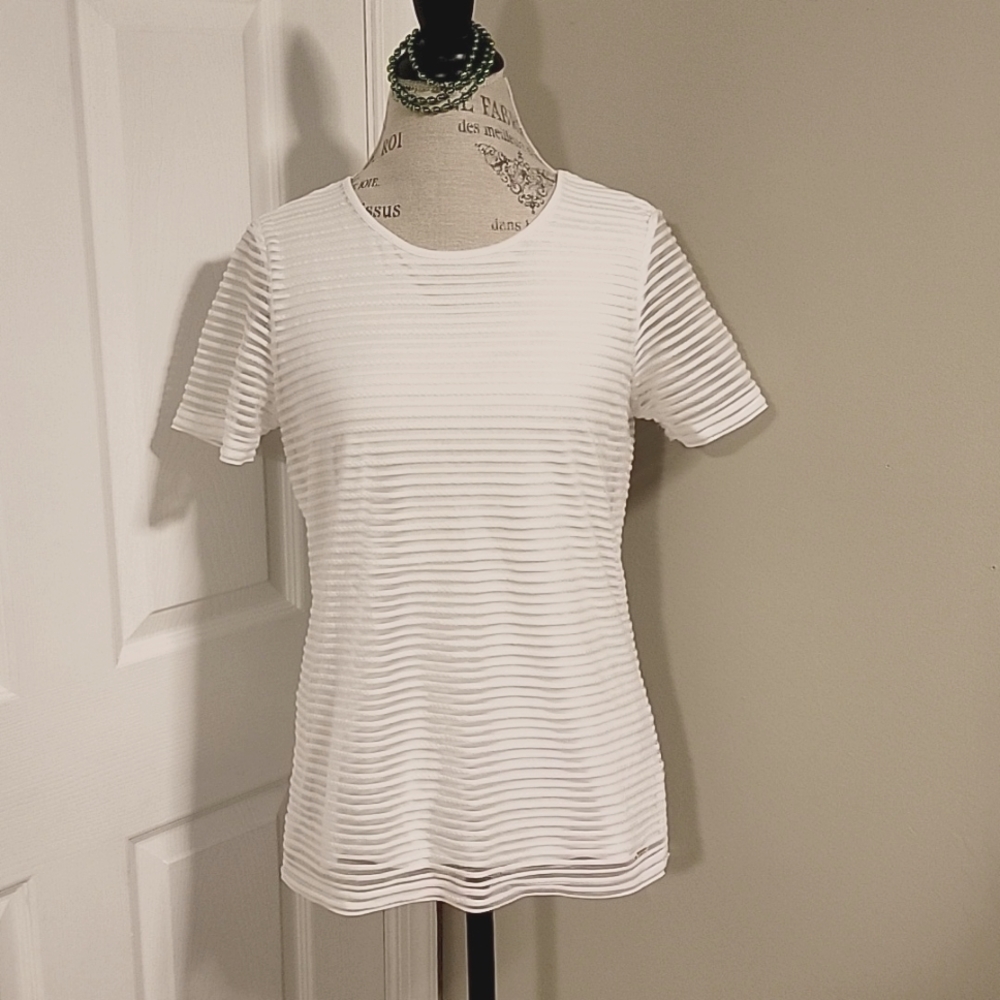 Calvin Klein women's white blouse size Medium